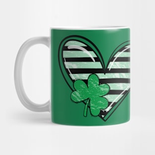 Love Shamrock Green Heart for St Patricks Day Mug